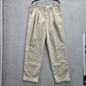 Dockers Men Pants 34X32 Brown Khakis Twill 921078922 Classic Button NWT